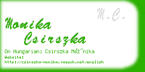 monika csirszka business card